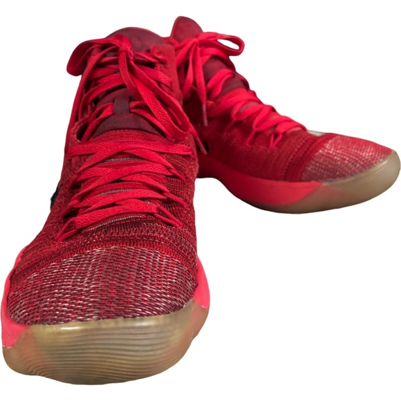 NIKE Men's "React Hyperdunk Flyknit" Red Shoes 917726-600 Size 12 - Picture 4 of 9